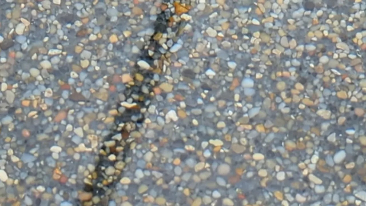 Clear close-up of pebble pool finish aggregate stones and texture